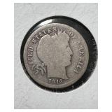 1913 US BARBER DIME