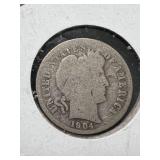 1904 US BARBER DIME