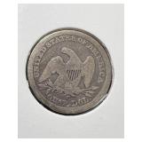 1857-O US SEATED LIBERTY QUARTER