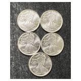 HALF TROY OZ TOTAL .999 FINE SILVER FRACTIONAL PIECES