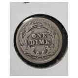 1905 US BARBER DIME