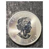 2016 CANADIAN MAPLE LEAF 1 TROY OZ .9999 FINE SILVER