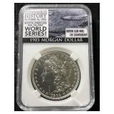 1903 US MORGAN SILVER DOLLAR SLABBED