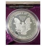 1986 PROOF AMERICAN SILVER EAGLE IN ORIGINAL MINT BOX