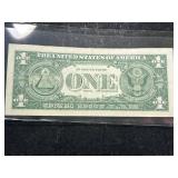 1957A US BLUE SEAL $1 SILVER CERTIFICATE