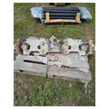 Pallet of 22 Hydraulic Cylinders & Forklift Steer Axle