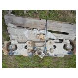 Pallet of 22 Hydraulic Cylinders & Forklift Steer Axle