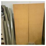 Lot of Office Cubicle Panels, Metal Frames, Trim Rails, and Hardware