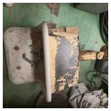 Vintage Cast Iron Wall Mount Utility Sink with Faucet