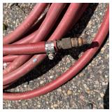 Heavy Duty Red Air Hose with Brass Air Fittings