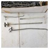 Lot of Metal Pegboard Hooks and Display Hardware