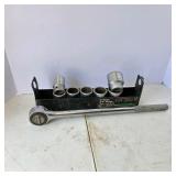 Thorsen 9 Piece 3/4" Drive Socket Set with Ratchet and Metal Holder