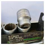 Thorsen 9 Piece 3/4" Drive Socket Set with Ratchet and Metal Holder