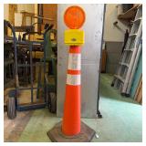 Traffic Cone with Barricade Warning Light