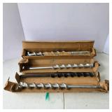 Lot of Long Wood Auger Drill Bits