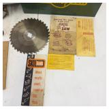 Vintage Skil Home Shop Circular Saw with Metal Carry Case and Accessories
