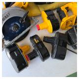 Lot of DeWalt Cordless Power Tools, Batteries, Chargers and Tool Bag