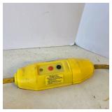 Lot of Jobsite Electrical Accessories with Retractable Extension Reel, Power Strip and Trouble Light