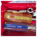 Lot of 2 Vintage 1/4" Drive Socket Sets with Metal Cases