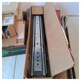 Lot of Assorted Drawer Slides and Cabinet Hardware