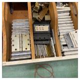 Lot of Assorted Door Hinges, Pins, and Hardware
