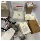 Lot of Assorted HVAC Thermostats, Controls, and Electrical Components