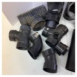 Lot of Black ABS Drain Pipe Fittings