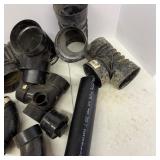 Lot of Black ABS Drain Pipe Fittings