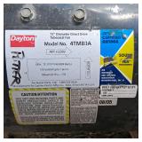 Dayton 12 Inch Direct Drive Tubeaxial Fan Model 4TM89A