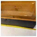 Black Wooden Storage Chest with Hinged Lid
