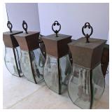 Lot of 4 Hanging Lantern Light Fixtures