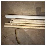 Lot of White PVC Pipe Sections
