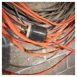 Lot of Heavy Duty Extension Cords with Twist-Lock Plug