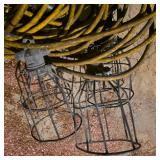 Lot of Extension Cords and Metal Cage Work Lights