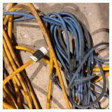 Lot of Yellow and Blue Extension Cords