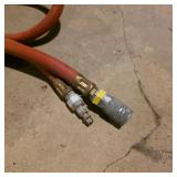 Red Rubber Air Hose with Quick Connect Fittings