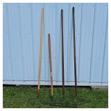 Lot of 4 Long Handle Garden Cultivators
