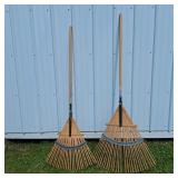 Lot of 2 McGuire Bamboo Lawn Rakes