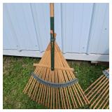 Lot of 2 McGuire Bamboo Lawn Rakes