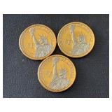 Silver Inlayed Presidential Dollars Laminated