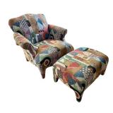 LR - Upholstered Chair & Ottoman Set