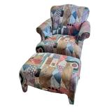 LR - Upholstered Chair & Ottoman Set