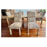 Dining Room Table & 6 Chairs - Cream Finish