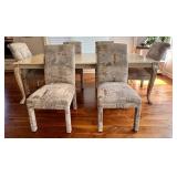 Dining Room Table & 6 Chairs - Cream Finish