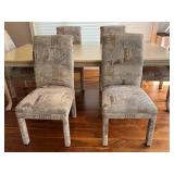 Dining Room Table & 6 Chairs - Cream Finish
