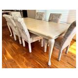 Dining Room Table & 6 Chairs - Cream Finish