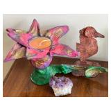 DN - Whimsical Home Decor Art Sculptures & Crystal Mixed Lot