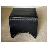 MBR - Faux Leather Ottoman Pair With Nailhead Trim