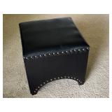 MBR - Faux Leather Ottoman Pair With Nailhead Trim