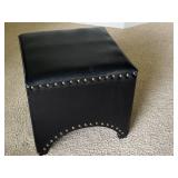 MBR - Faux Leather Ottoman Pair With Nailhead Trim